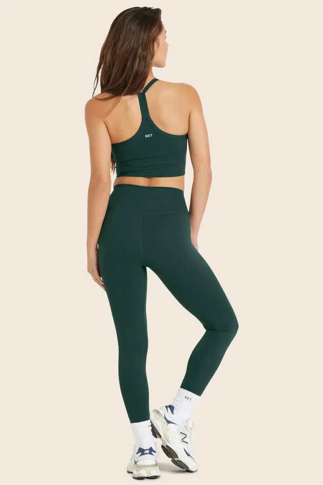 SET ACTIVE Bottoms SPORTBODY SPORTY LEGGINGS 8211 IVY 8211 Women