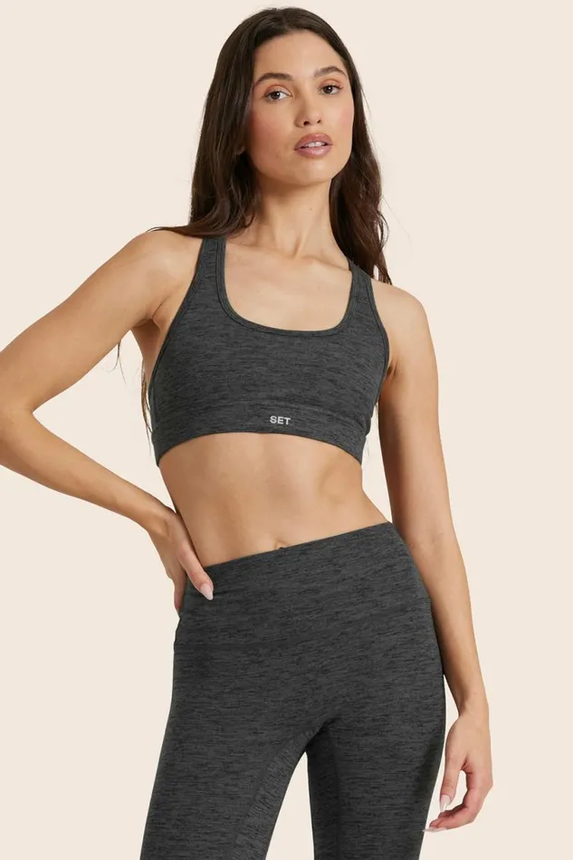 SET ACTIVE Bras Tops FORMCLOUD CLOUD STAPLE BRA 8211 PEPPER HEATHER GREY 8211 Women