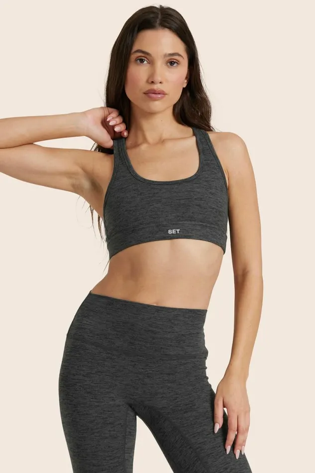 SET ACTIVE Bras Tops FORMCLOUD CLOUD STAPLE BRA 8211 PEPPER HEATHER GREY 8211 Women