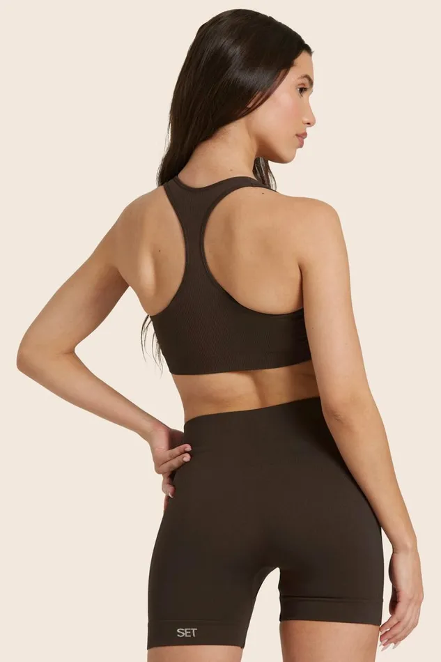 SET ACTIVE Bras Tops SCULPTFLEX POWER RACER BRA 8211 ESPRESSO 8211 Women