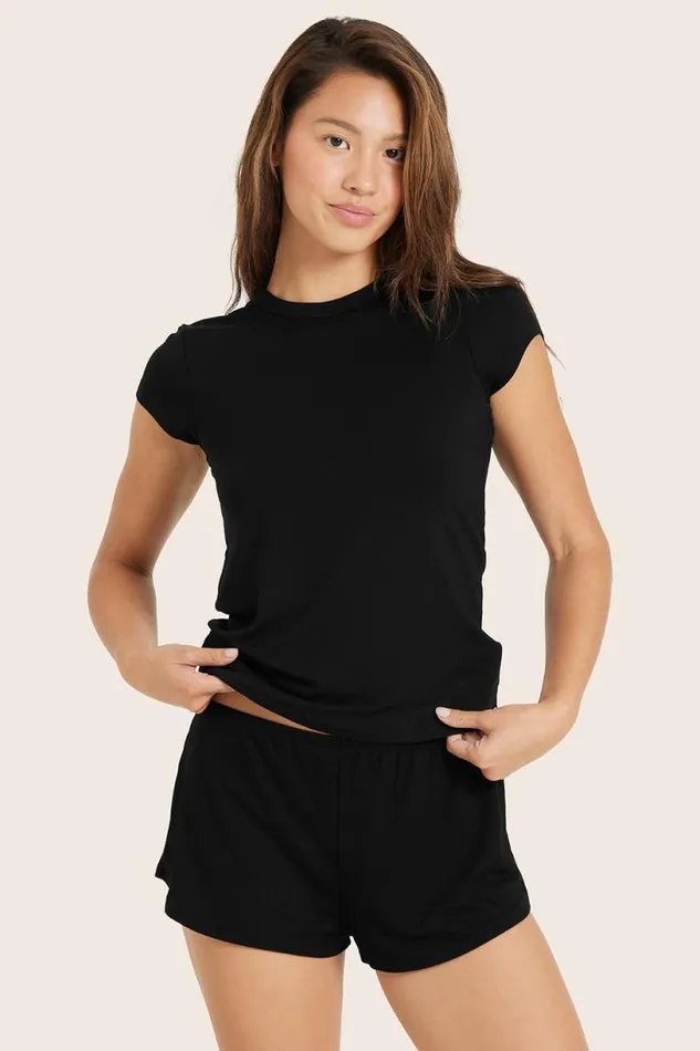 SET ACTIVE Lounge SLEEP JERSEY GIRLFRIEND TEE 8211 ONYX 8211 Women