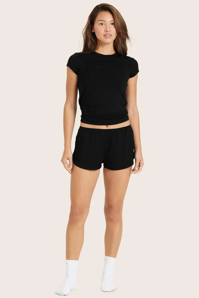 SET ACTIVE Lounge SLEEP JERSEY RELAXED SLEEP SHORTS 8211 ONYX 8211 Women