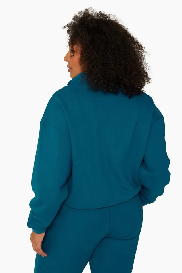 SET ACTIVE Sweats HEAVYWEIGHT SWEATS HALF ZIP 8211 COVE 8211 Women