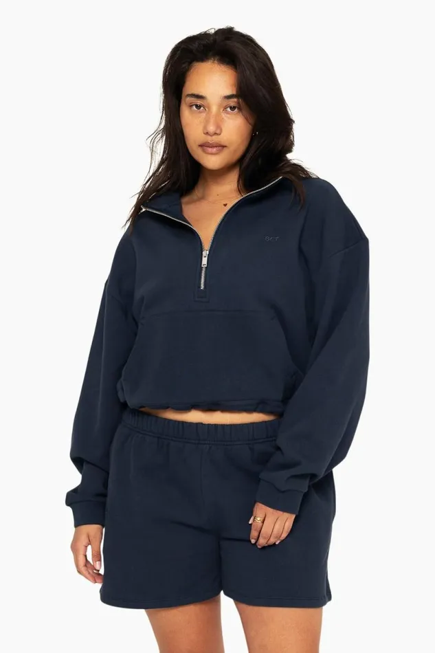SET ACTIVE Sweats HEAVYWEIGHT SWEATS HALF ZIP 8211 OXFORD 8211 Women