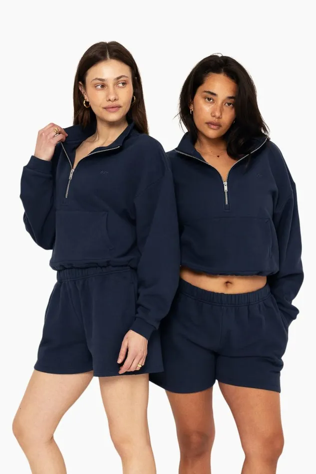 SET ACTIVE Sweats HEAVYWEIGHT SWEATS HALF ZIP 8211 OXFORD 8211 Women