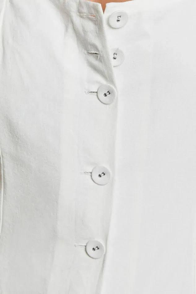 Shane Midi Dress 8211 Button Through Halter Slip Dress In White Women Showpo Conscious