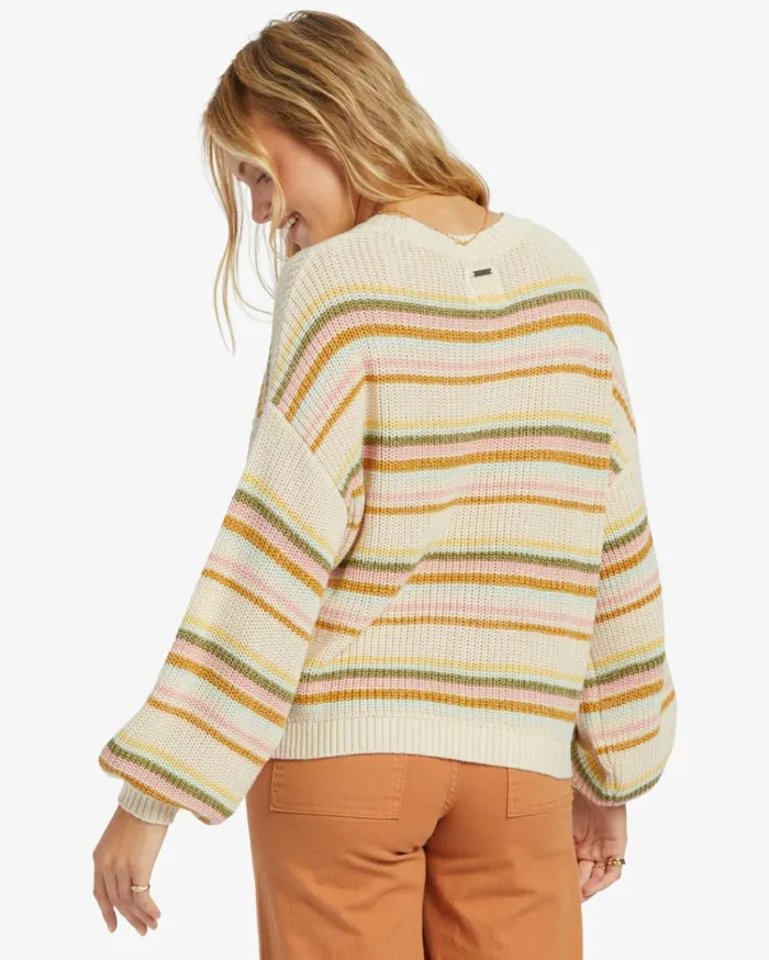 Sheer Love Crew Neck Sweater Multi Women Billabong Sweaters