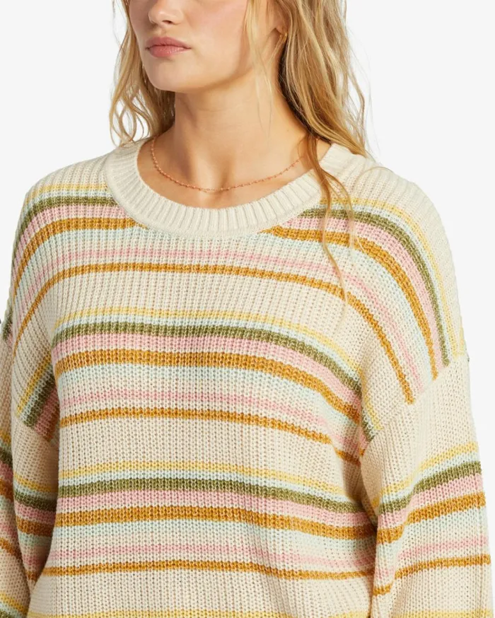 Sheer Love Crew Neck Sweater Multi Women Billabong Sweaters