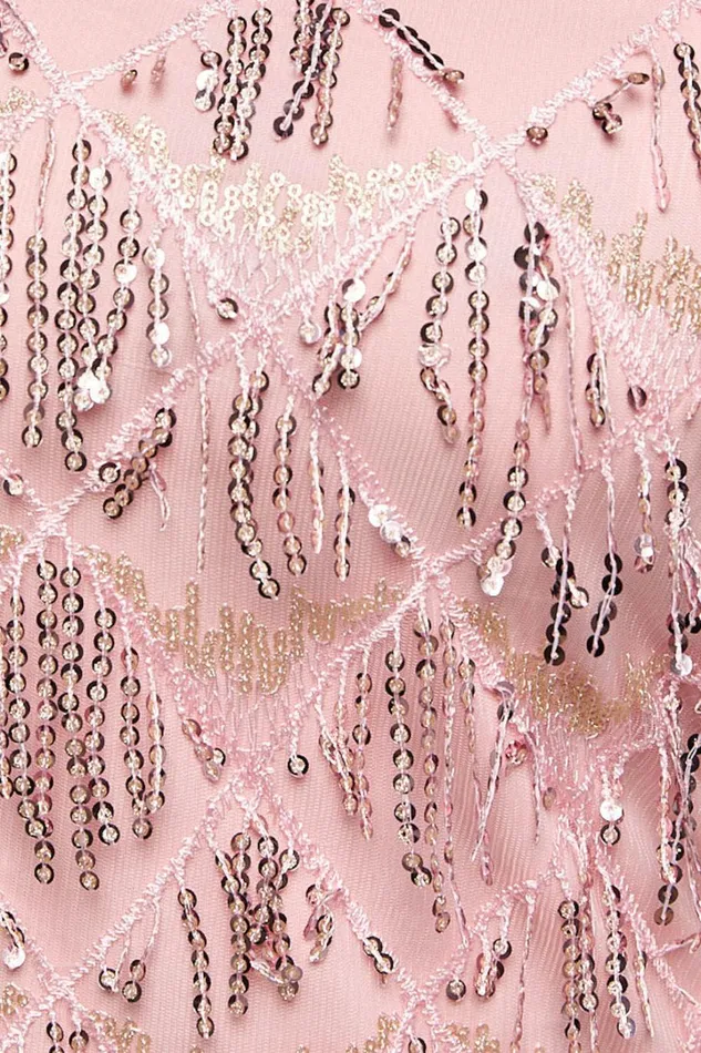 Shook Mini Dress 8211 Cami Sequin Fringe Dress In Pink Sequin Women Showpo Curve Clothes