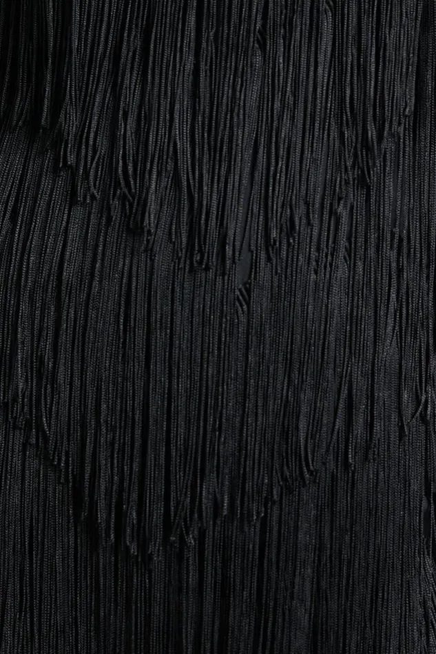 Siofra Mini Dress 8211 Zig Zag Fringe Dress In Black Women Showpo Curve Clothes