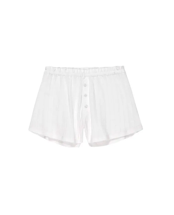Sleep Bottoms Women039s The Great The Pointelle Tap Short White