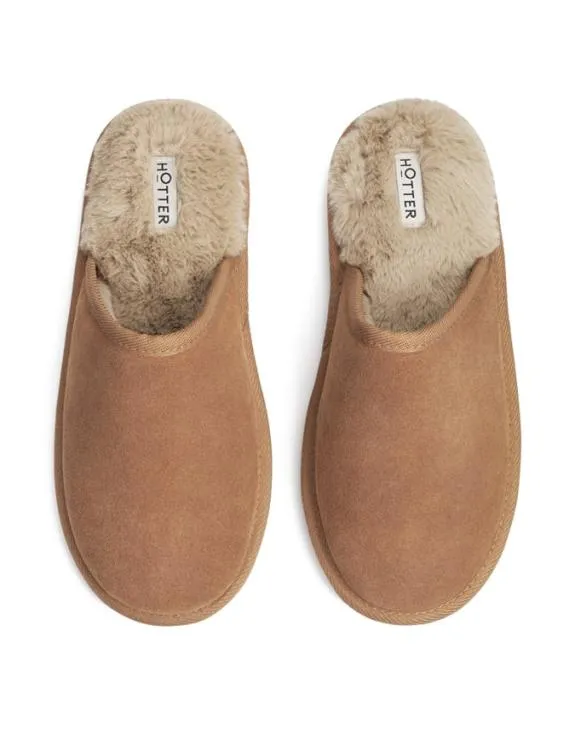 Slumber Slippers Tan Mens Hotter Slippers