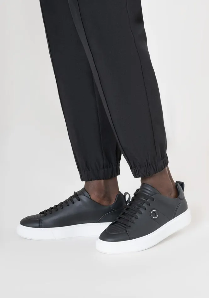 Sneakers Men Antony Morato Ail Sneakers In Black Leather Multicolor