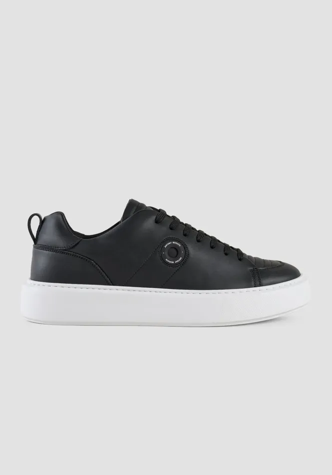 Sneakers Men Antony Morato Ail Sneakers In Black Leather Multicolor