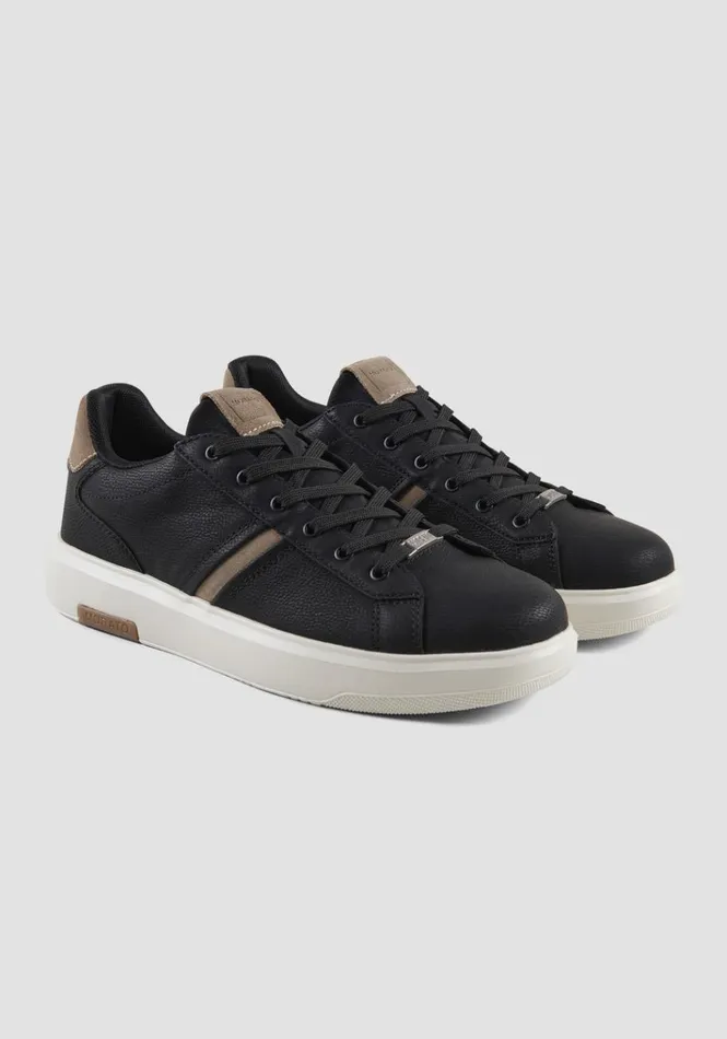 Sneakers Men Antony Morato Himba Sneakers In Faux Leather And Suede Black