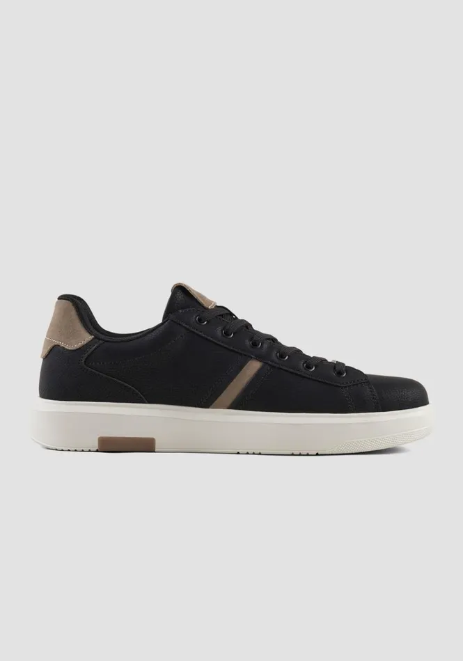 Sneakers Men Antony Morato Himba Sneakers In Faux Leather And Suede Black