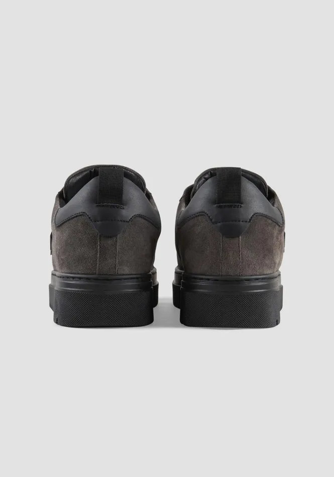 Sneakers Men Antony Morato Metal Bold Sneakers In Suede Anthracite