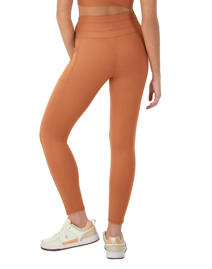 Soft Touch Drawcord Leggings Anti Odor C Logo 25034 Canyon Red Women Champion Leggings