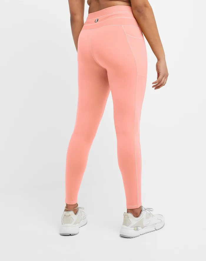 Soft Touch Drawcord Leggings Anti Odor C Logo 25034 Pink Star Women Champion Leggings