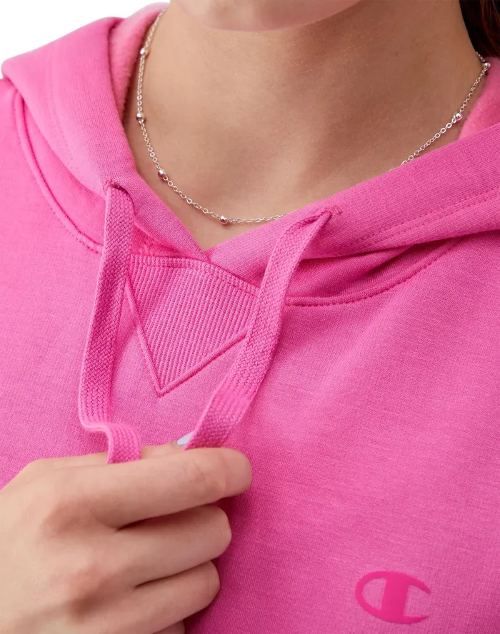 Soft Touch Sleeveless Hoodie C Logo Phlox Pink Women Champion Hoodies and Sweatshirts