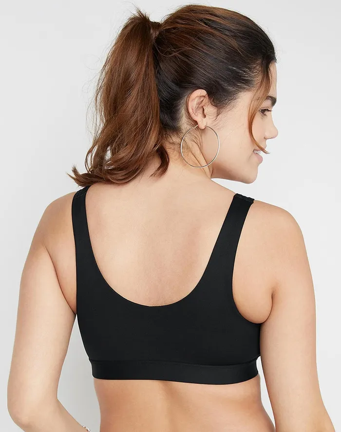 Soft Touch Sports Bra C Logo Black Women Champion Sports Bras and Bralettes