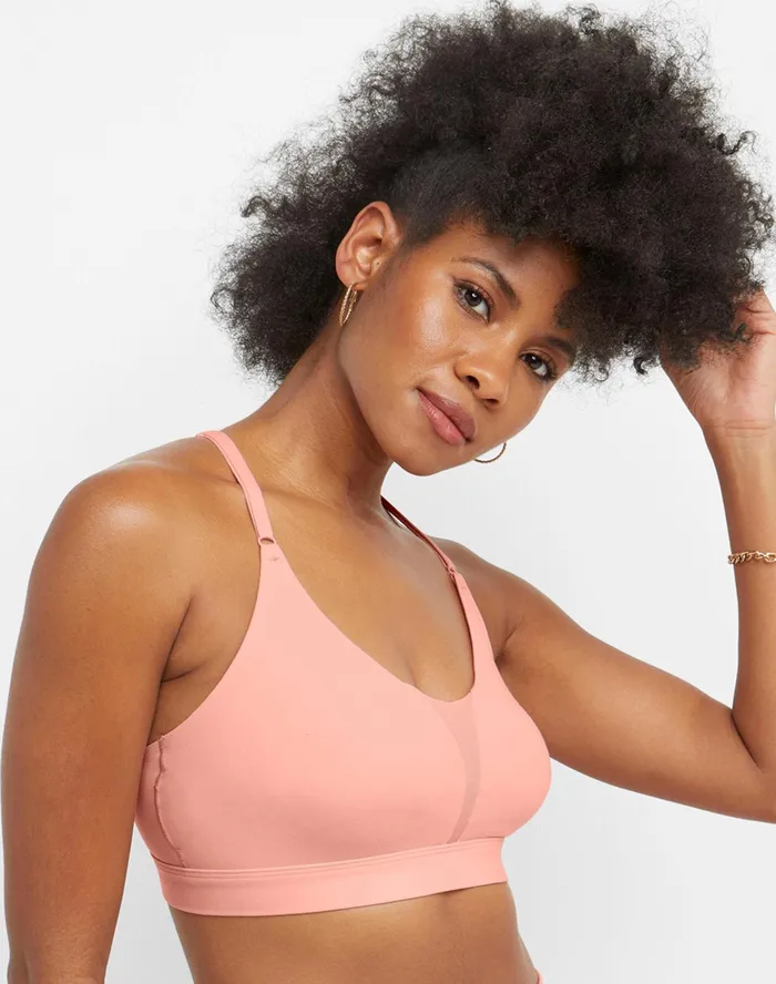 Soft Touch Sports Bra C Logo Pink Star Women Champion Sports Bras and Bralettes