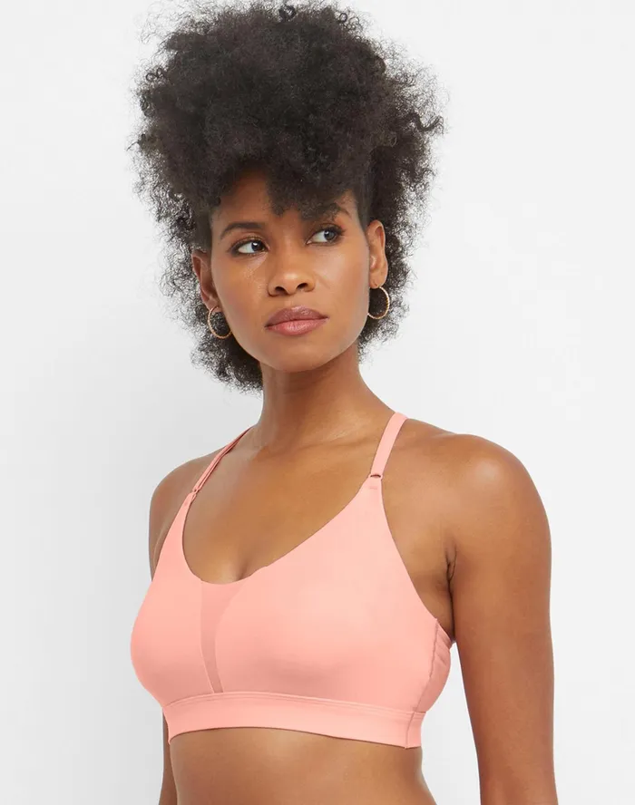 Soft Touch Sports Bra C Logo Pink Star Women Champion Sports Bras and Bralettes