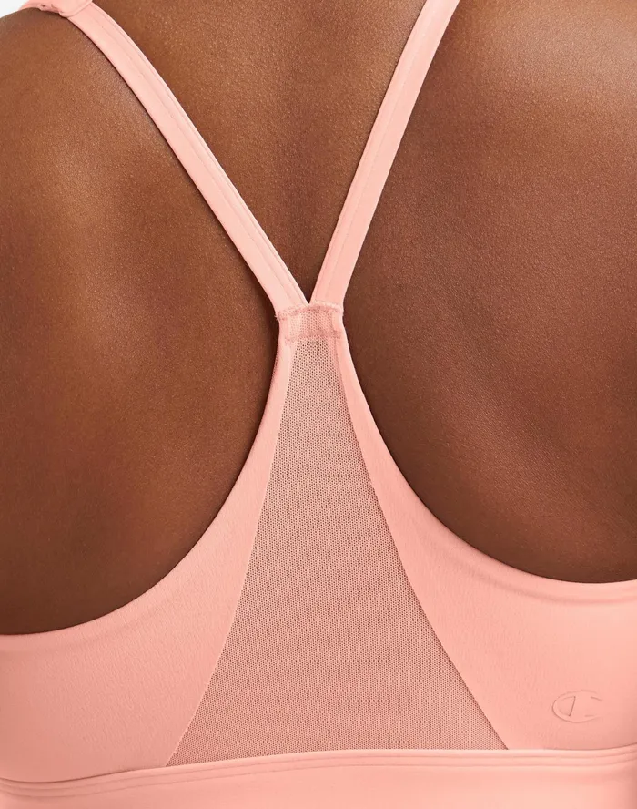 Soft Touch Sports Bra C Logo Pink Star Women Champion Sports Bras and Bralettes
