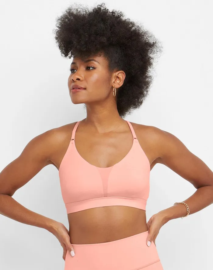 Soft Touch Sports Bra C Logo Pink Star Women Champion Sports Bras and Bralettes