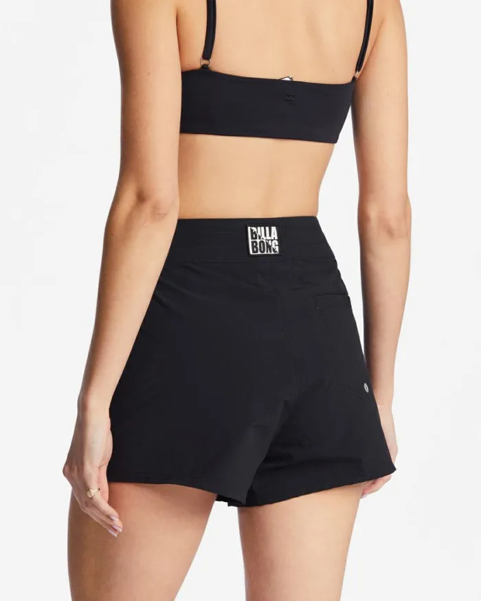 Sol Searcher Fixed Waist Boardshorts Black Pebble Women Billabong Boardshorts