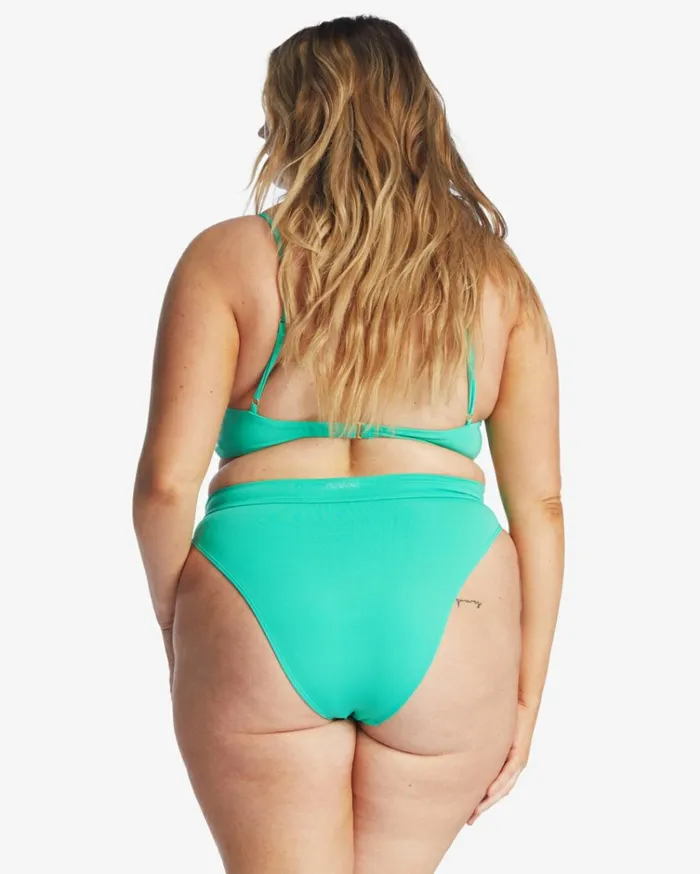 Sol Searcher Maui Rider Bikini Bottoms Tropical Green Women Billabong Bikinis