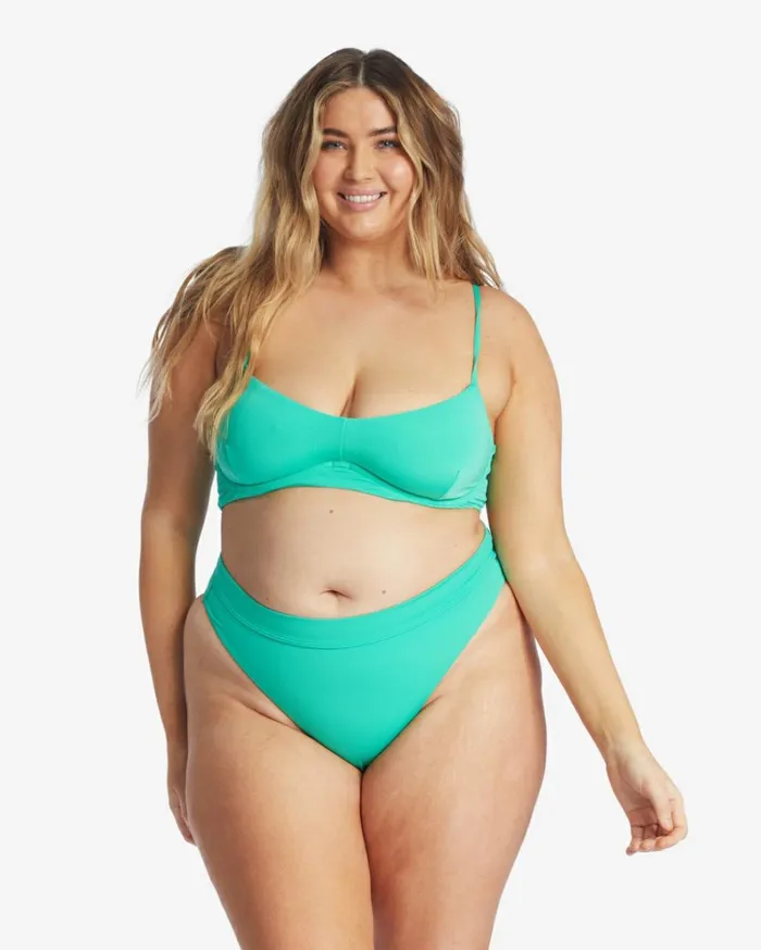 Sol Searcher Maui Rider Bikini Bottoms Tropical Green Women Billabong Bikinis