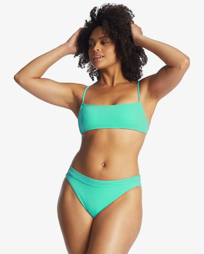 Sol Searcher Maui Rider Bikini Bottoms Tropical Green Women Billabong Bikinis