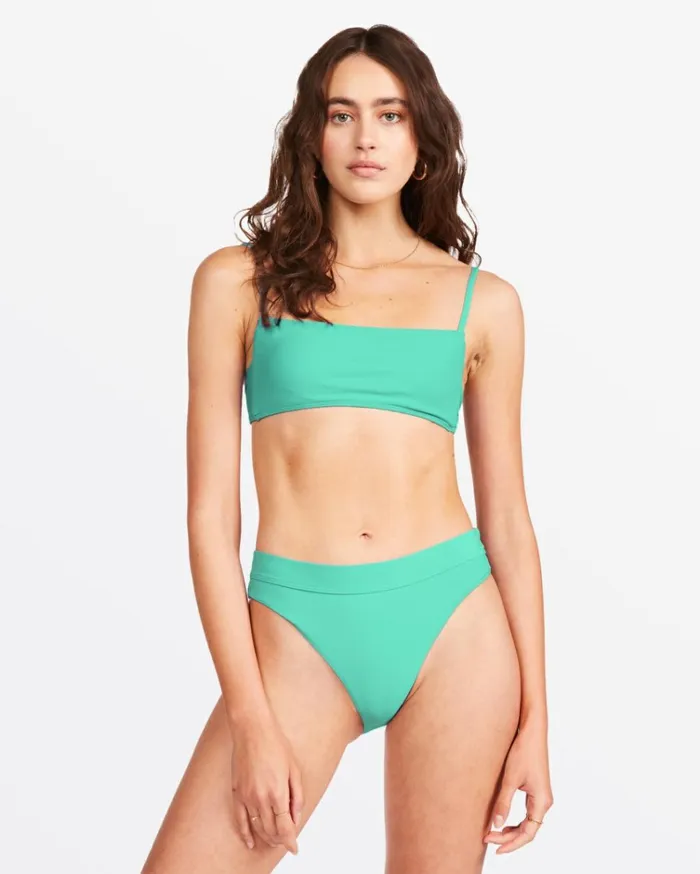 Sol Searcher Maui Rider Bikini Bottoms Tropical Green Women Billabong Bikinis