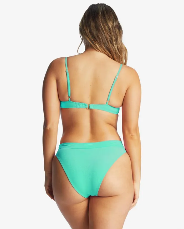 Sol Searcher Maui Rider Bikini Bottoms Tropical Green Women Billabong Bikinis