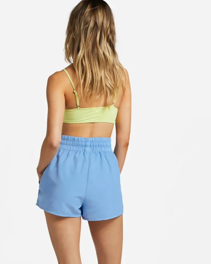 Sol Searcher New Elastic Waist Swim Shorts Summer Sky Women Billabong Boardshorts