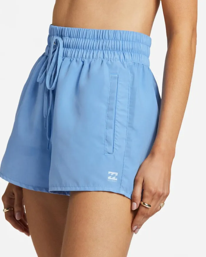 Sol Searcher New Elastic Waist Swim Shorts Summer Sky Women Billabong Boardshorts