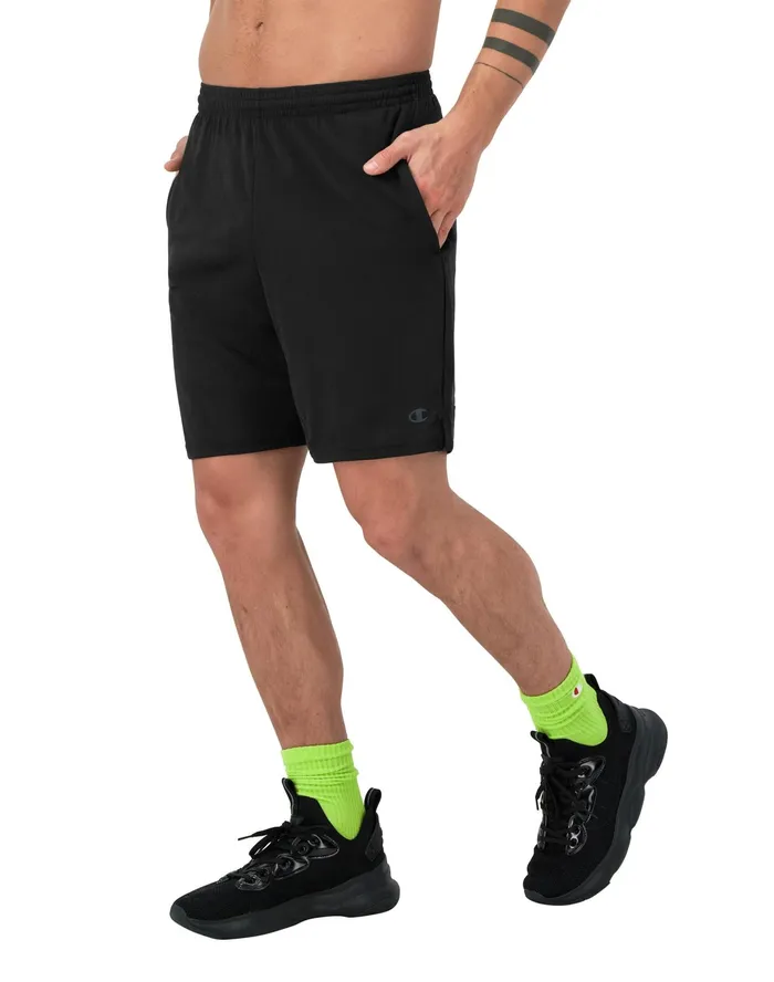 Sport Shorts Moisture Wicking 7034 Black Men Champion Shorts