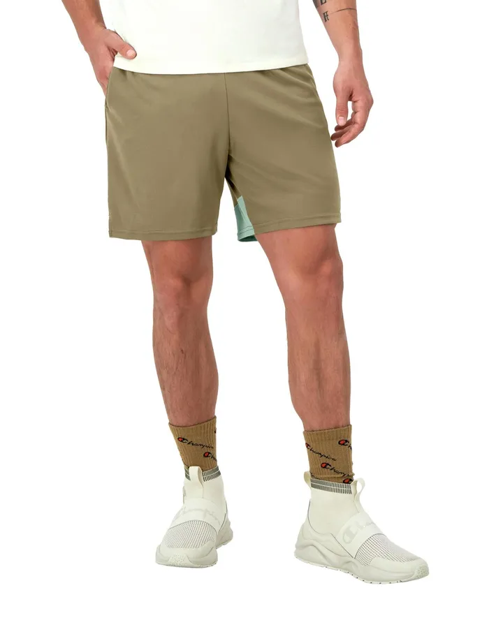 Sport Shorts Moisture Wicking 7034 Soft Suedenimbus Green Men Champion Shorts