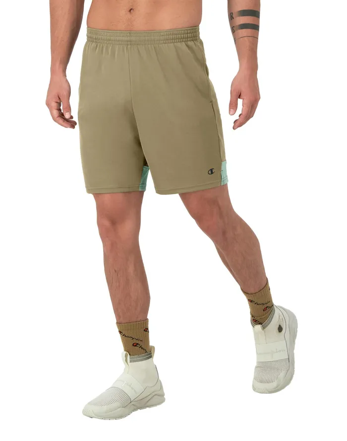 Sport Shorts Moisture Wicking 7034 Soft Suedenimbus Green Men Champion Shorts