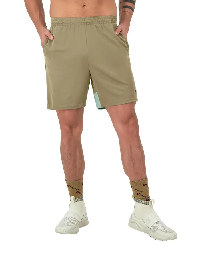 Sport Shorts Moisture Wicking 7034 Soft Suedenimbus Green Men Champion Shorts