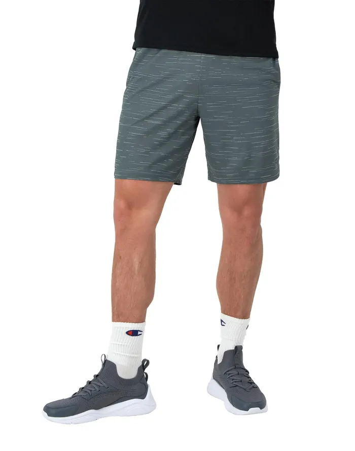 Sport Shorts Moisture Wicking Allover Print 7034 Swipe Texture Cool Slate Gray Men Champion Shorts