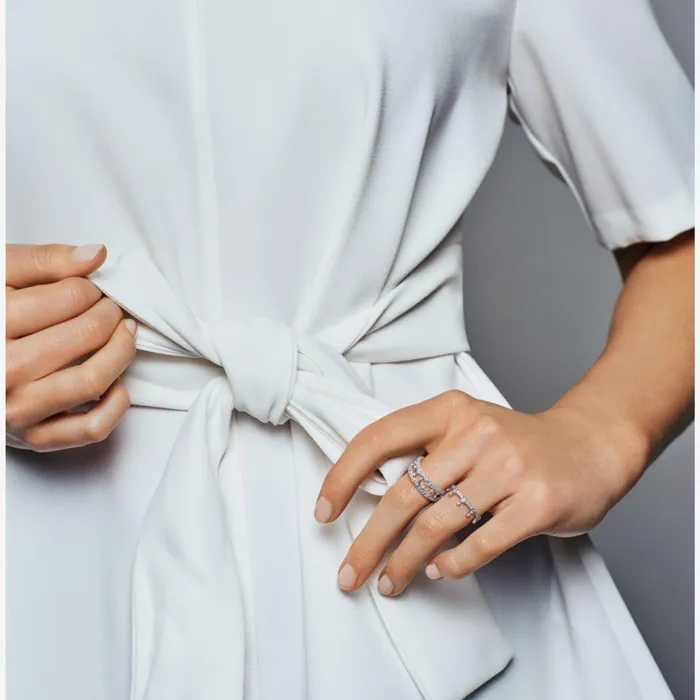 Stackable Rings Women Pandora Clear Sparkling Crown Ring