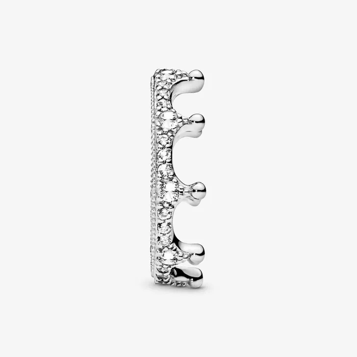 Stackable Rings Women Pandora Clear Sparkling Crown Ring