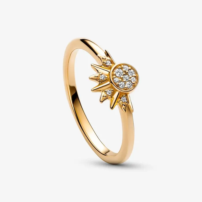 Stackable Rings Women Pandora Moon And Star Ring Set