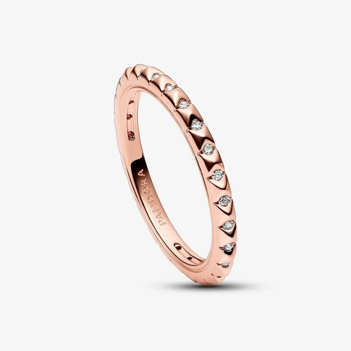 Stackable Rings Women Pandora Online ME Pyramids Ring Rose Gold Plated