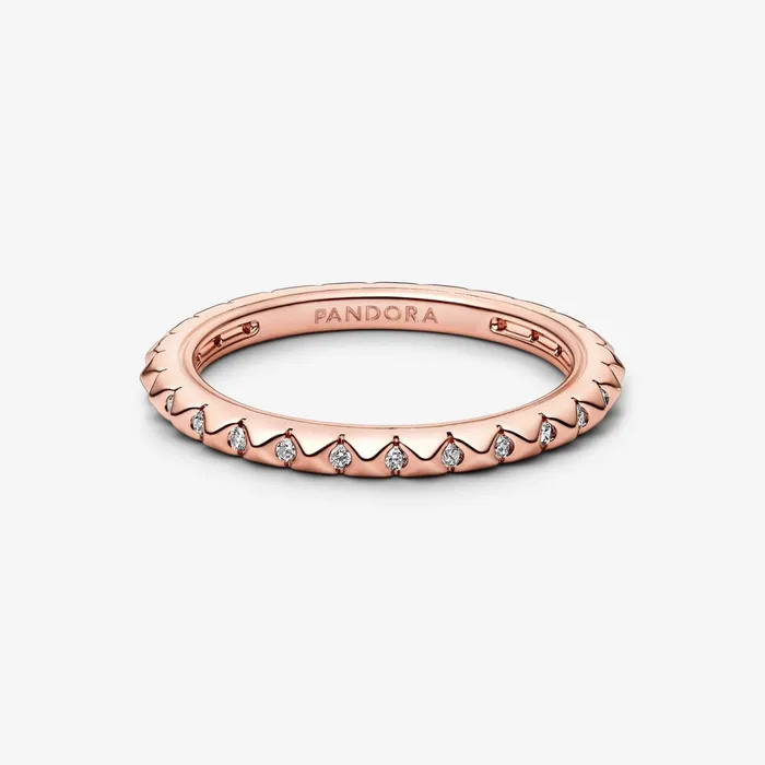 Stackable Rings Women Pandora Online ME Pyramids Ring Rose Gold Plated