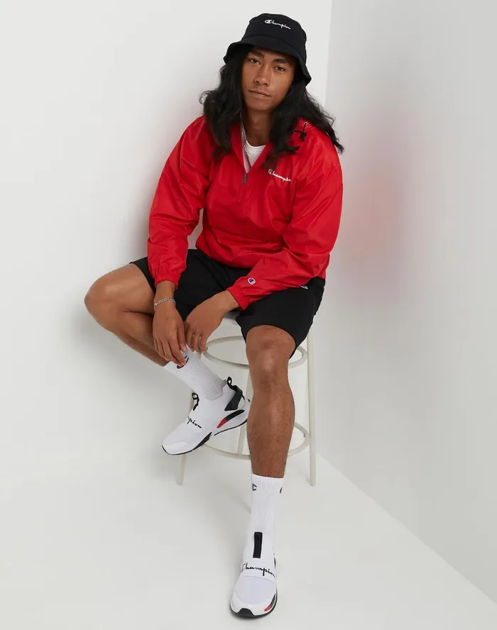 Stadium Packable Jacket Script Logo Scarlet MenWomen Champion Jackets
