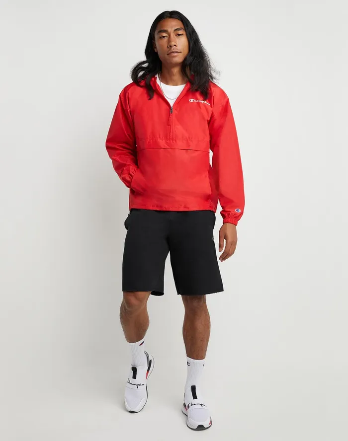 Stadium Packable Jacket Script Logo Scarlet MenWomen Champion Jackets