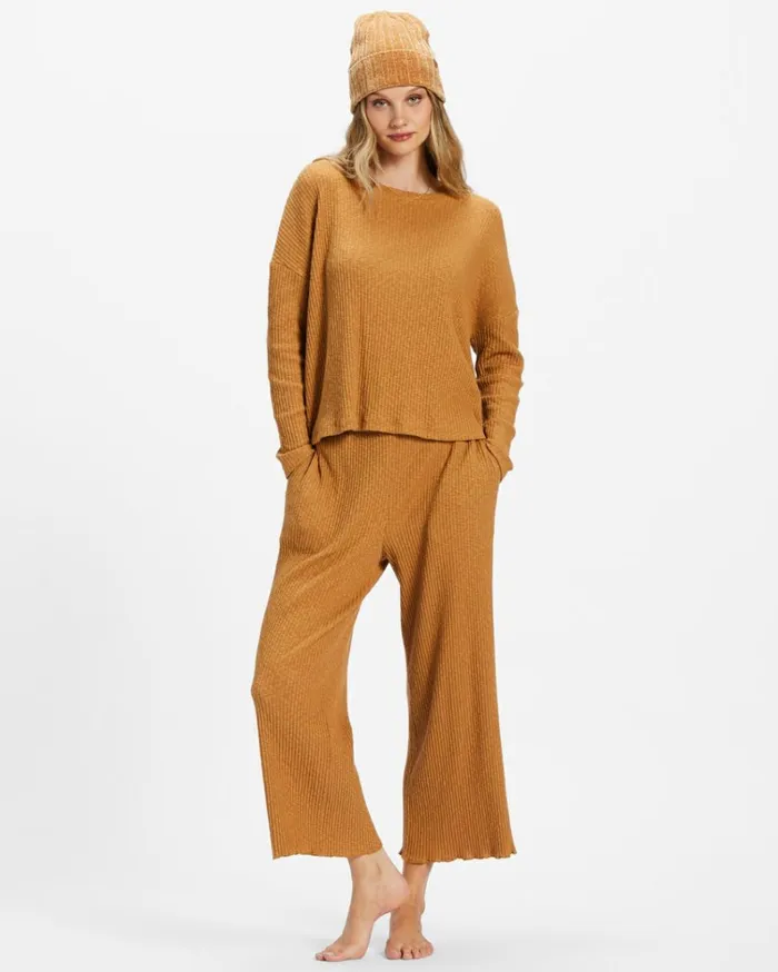 Still Loungin Pants Cosmic Khaki Women Billabong Matching Sets
